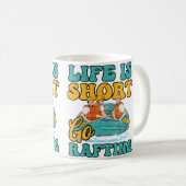 Womens Short Life Go Rafting Design Rafting コーヒーマグカップ (正面右)