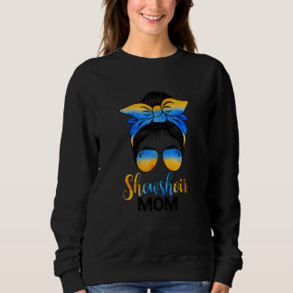 Womens Show Choir Mom Messy Bun Girl Mother Lover スウェットシャツ