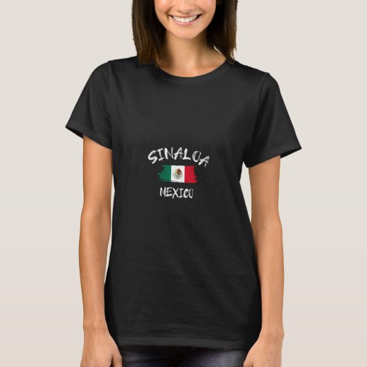 Womens Sinaloa Mexico Souvenir Mexican Country Fla Tシャツ (正面)