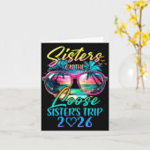 Womens Sisters On The Loose Sisters Trip 2026 Funn カード (黄色い花)