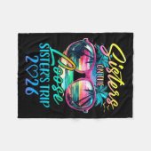 Womens Sisters On The Loose Sisters Trip 2026 Funn フリースブランケット (正面(横))