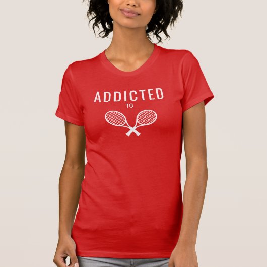 Women's Slim T-Shirt | テニス中毒 Tシャツ (正面)