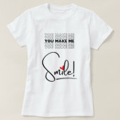 Women's smile T-shirt celebrating Valentine's Day Tシャツ (デザイン正面)