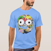 Womens Smiling Friends Smiley Face Character Colla Tシャツ (正面)