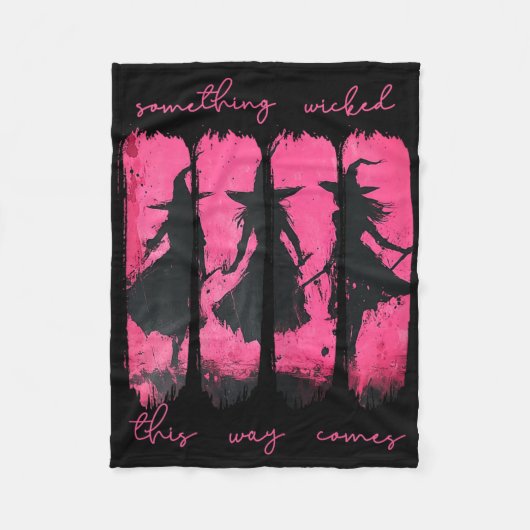 Womens Something Wicked This Way Comes Witch Hallo フリースブランケット (正面)