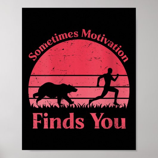 Womens Sometimes Motivation Finds You V-neck  ポスター (正面)