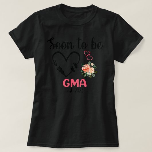 Womens Soon to be Gma 2023 Mother's Day First Tシャツ (デザイン正面)