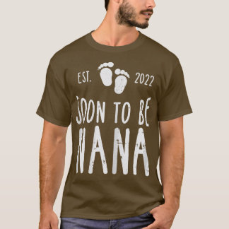 Womens Soon To Be Nana 2022 Baby Feet Pregnancy Gr Tシャツ