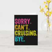 Womens Sorry Can't Cruising Bye Teacher Student Fu カード (黄色い花)