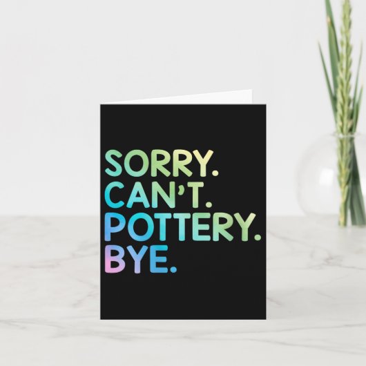 Womens Sorry Can't Ttery Bye Funny Ttery Teacher M カード (正面)