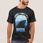 Womens Sorry I Can't It's Week Funny Shark Gift V- Tシャツ (正面)