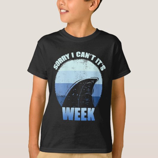 Womens Sorry I Can't It's Week Funny Shark Gift V- Tシャツ (正面)