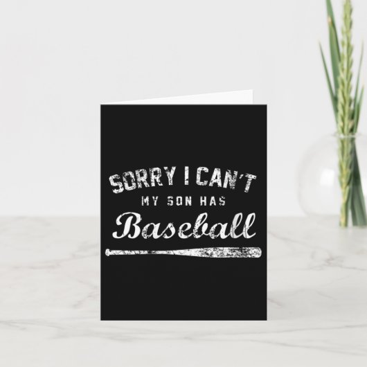 Womens Sorry I Can't My Son Has Baseball Baseball カード (正面)