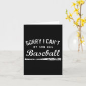 Womens Sorry I Can't My Son Has Baseball Baseball カード (黄色い花)