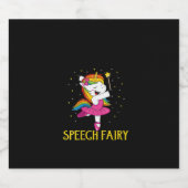 Womens Speech Fairy Funny Unicorn V-Neck T-Shirt スパークリングワインラベル (シングルラベル)