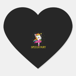 Womens Speech Fairy Funny Unicorn V-Neck T-Shirt ハートシール