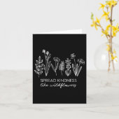 Womens Spread Kindness Like Wildflowers Insrationa カード (黄色い花)