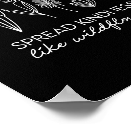 Womens Spread Kindness Like Wildflowers Insrationa ポスター (角)