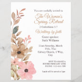 Women's Spring Retreat Wildflower Invitation チラシ (正面)