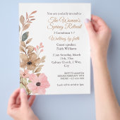 Women's Spring Retreat Wildflower Invitation チラシ (手)