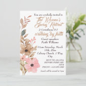 Women's Spring Retreat Wildflower Rose Christian 招待状 (スタンド正面)