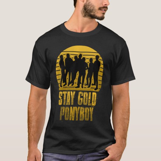 Womens Stay Gold Ponyboy Vintage VNeck retro Tシャツ (正面)