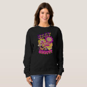 Womens Stay Groovy Cool the 70s and 80s Retro Groo スウェットシャツ (正面フル)