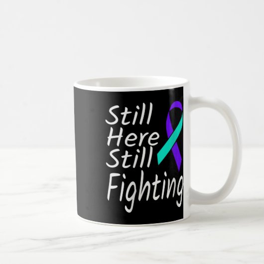 Womens Still Here Still Fighting Suicide Preventio コーヒーマグカップ (右)