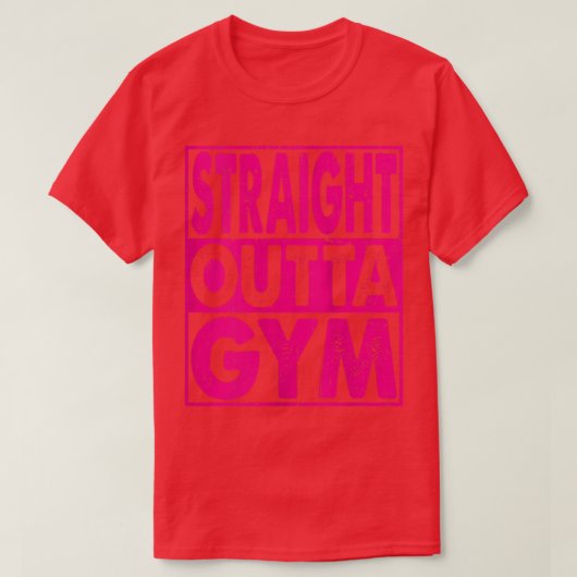 Womens Straight Outta Gym Bodybuilding 1315 Tシャツ (デザイン正面)