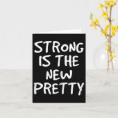 Womens Strong Is The New Pretty Shirt - Gym Motiva カード (黄色い花)