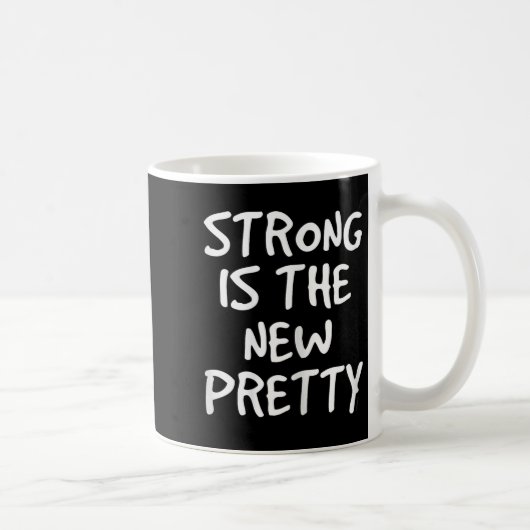 Womens Strong Is The New Pretty Shirt - Gym Motiva コーヒーマグカップ (右)