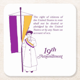 Women's Suffrage スクエアペーパーコースター