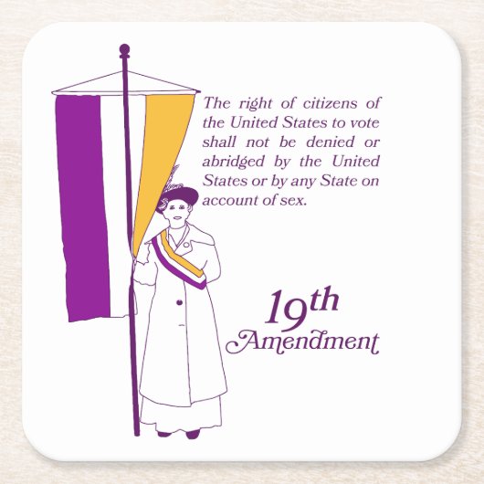Women's Suffrage スクエアペーパーコースター (正面)