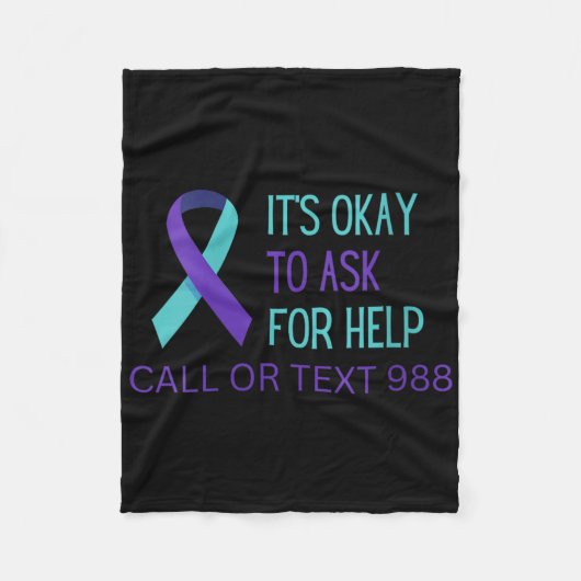 Womens Suicide Prevention 988 Hotline Shirt 988 Su フリースブランケット (正面)