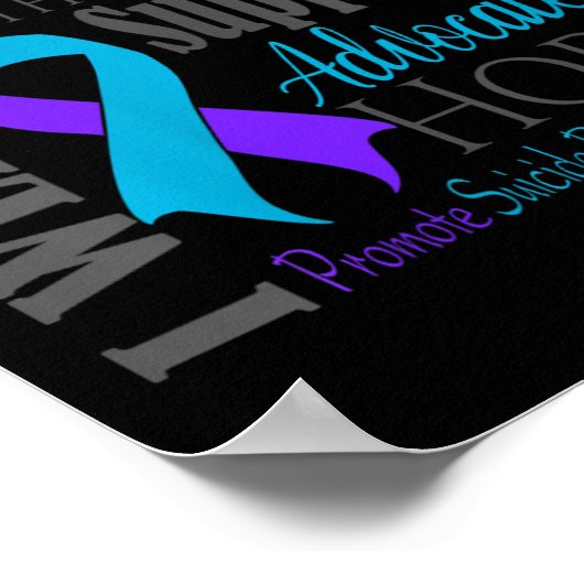 Womens Suicide Prevention Awareness V-neck ポスター (角)