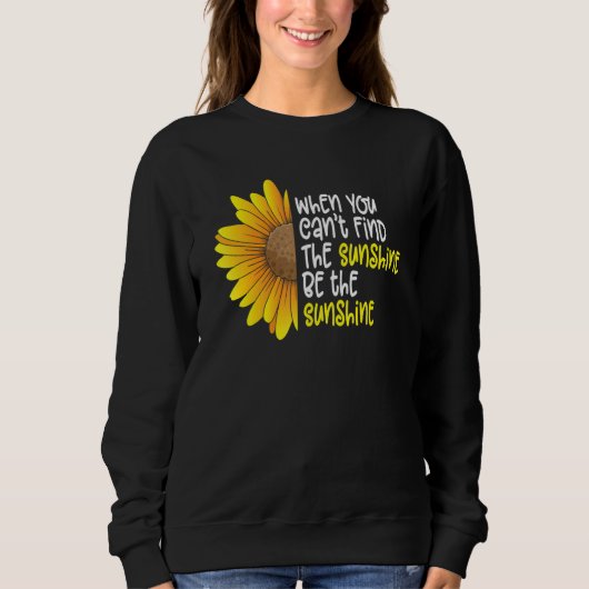Women's Sunflower Graphic Be The Sunshine Positivi スウェットシャツ (正面)