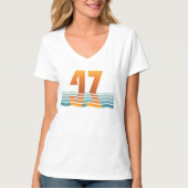 Women's Sunset 47 V-Neck 2-Side V2 T-Shirt Tシャツ (正面)