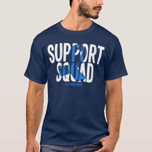 Womens Support Squad ALS Awareness VNeck Tシャツ (正面)