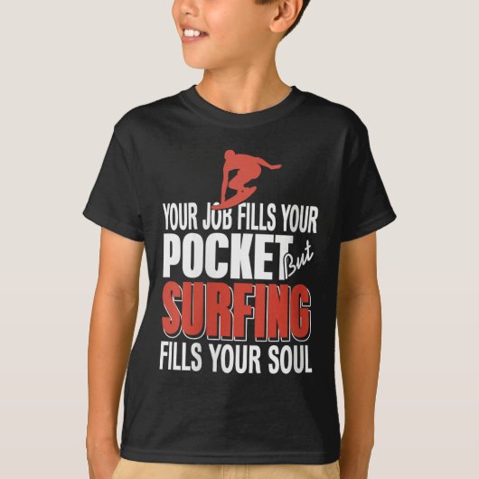 Womens Surfing Fills Your Soul Job Fills Cket Coas Tシャツ (正面)