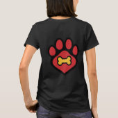 Women's T-Shirt Animal Paw Print Tシャツ (裏面)