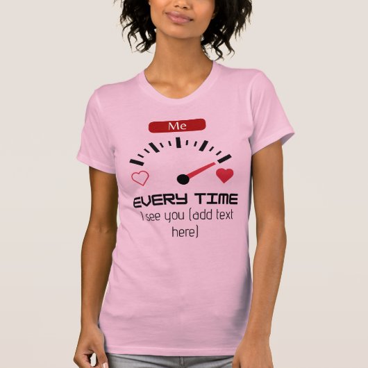 Women's T-shirt Bella+Canvaお会いするたびに Tシャツ (正面)