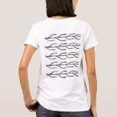 Women's T-shirt stripes and loops Ink Tシャツ (裏面)