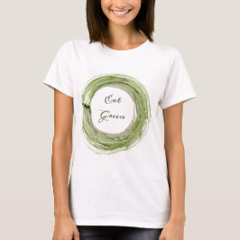 Women's t-shirt vegan Eat Green slogan Tシャツ