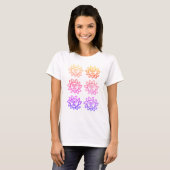 Women's T-Shirt With Bold Face Sun Design Tシャツ (正面フル)