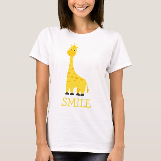 Women's T-shirt with giraffe Tシャツ (正面)