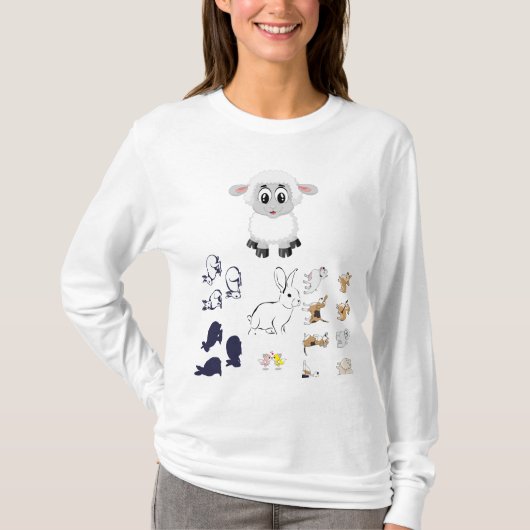 Women's T-Shirts animals Tシャツ (正面)
