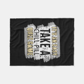 Womens Take A Mind Pause Funny Relax Quiz Game Lin フリースブランケット (正面(横))