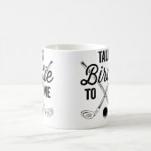 Womens Talk Birdie To Me Funny Golf Design コーヒーマグカップ (中央)