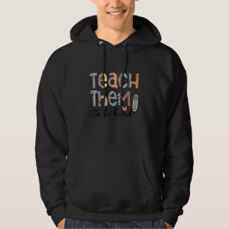 Womens Teach Them To Be Kind Teacher Leopard Penci パーカ