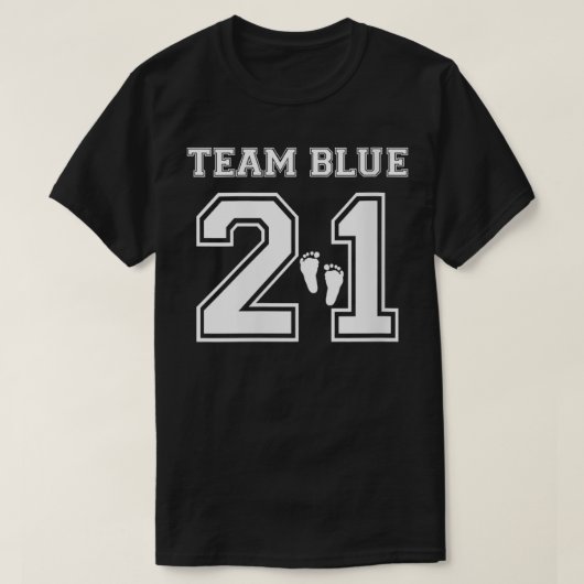 Womens Team Blue 2021ジェンダーリビールボーイベビーショウ Tシャツ (デザイン正面)